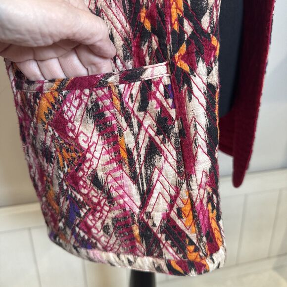 Chico’s Rina Tribal Jacket Colorful Geometric Quilted Women's Size XL - Picture 8 of 14